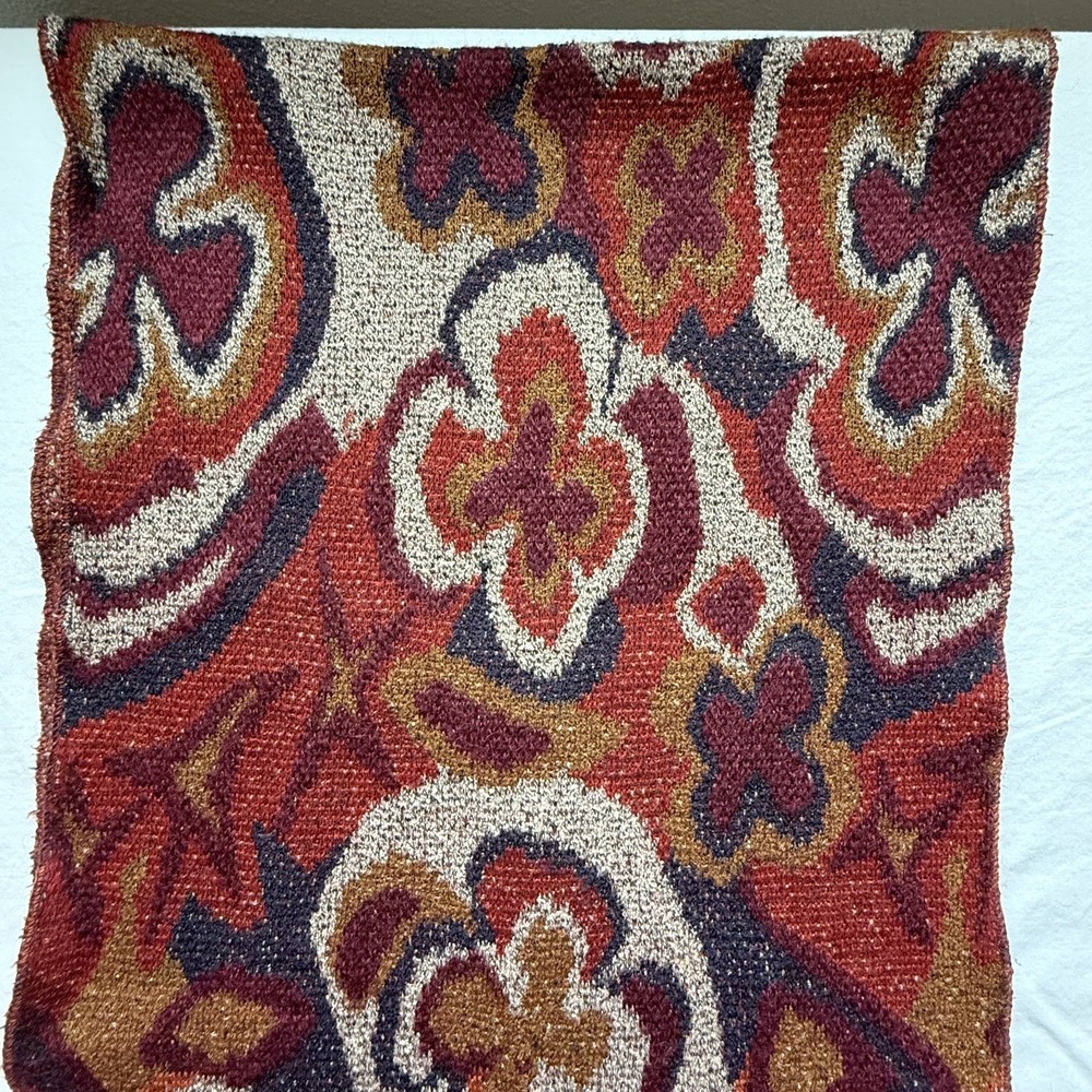 Vintage Missoni Sport‎ Scarf Reversible Abstract Floral Linen Blend (Flaw) 65x15 - Picture 7 of 16